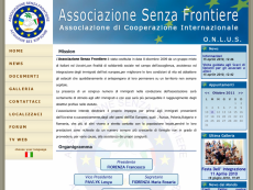 Homepage dell’Associazione Senza Frontiere